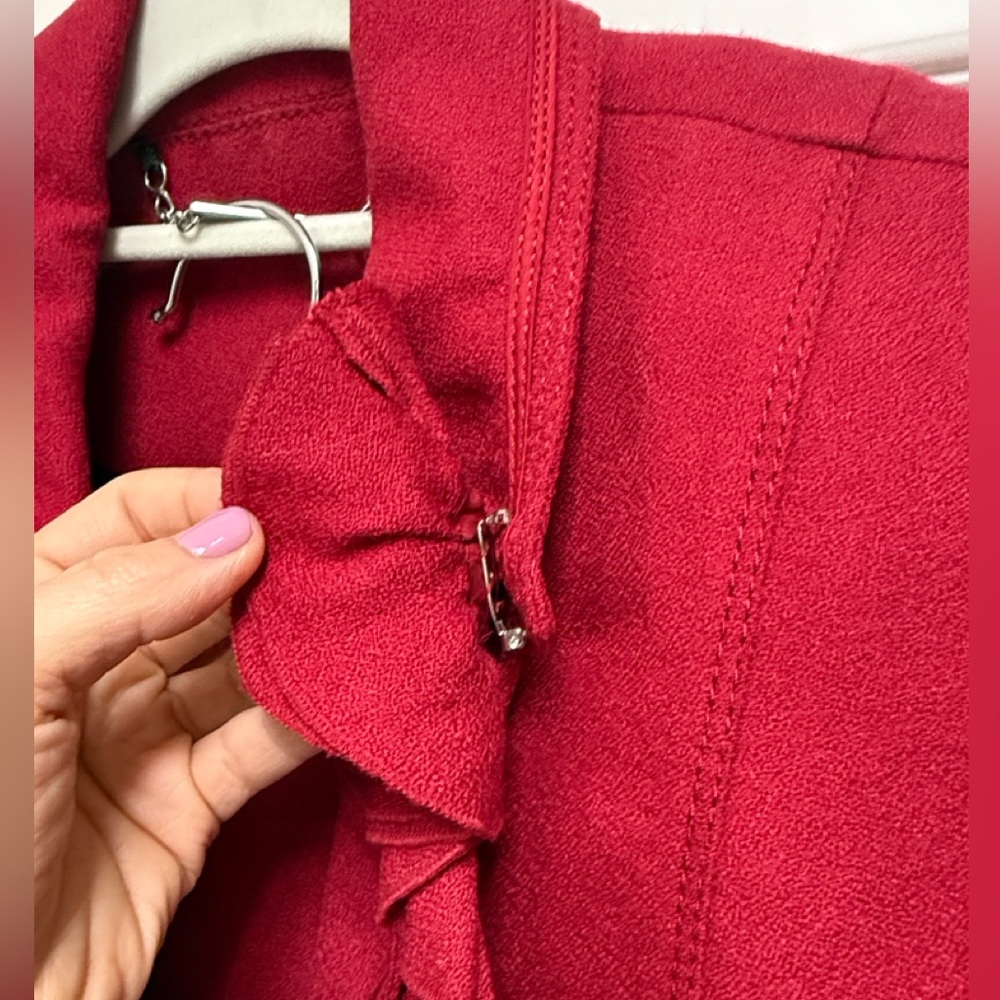 White House Black Market Red Suit Jacket and Skirt - Picture 12 of 14
